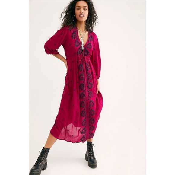 Free People Embroidered Fable midi dress - Picture 2 of 12